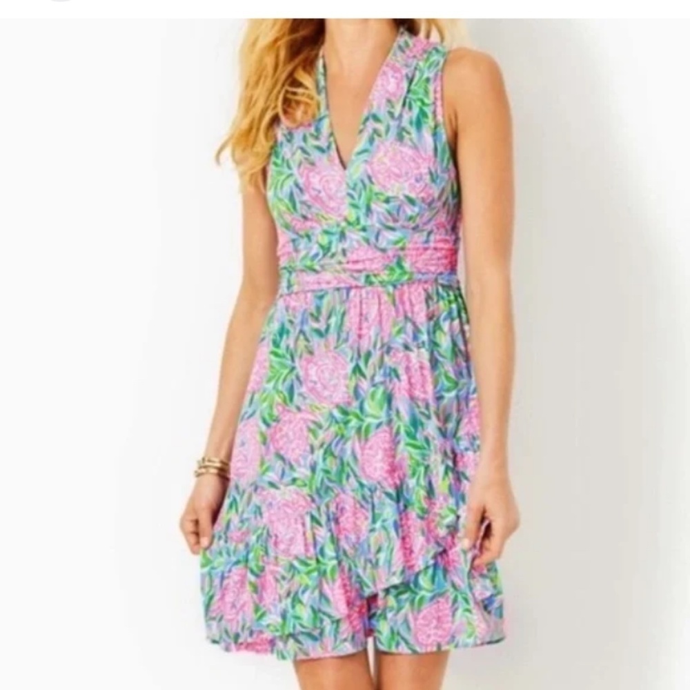 Lily Pulitzer Annalise Sleeveless Ruffle Dress Size XXS
